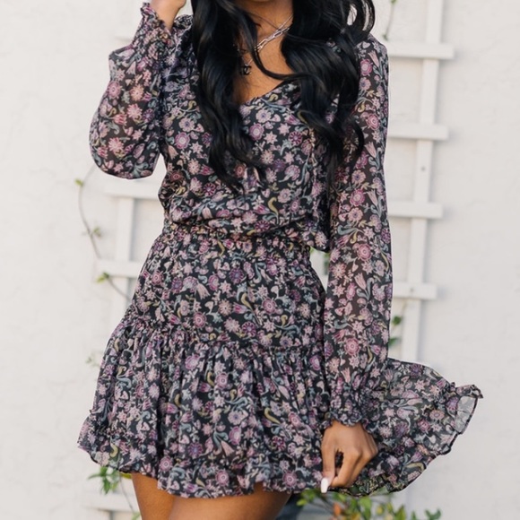 Skylar + Madison Dresses & Skirts - Floral Smocked Ruffle Dress